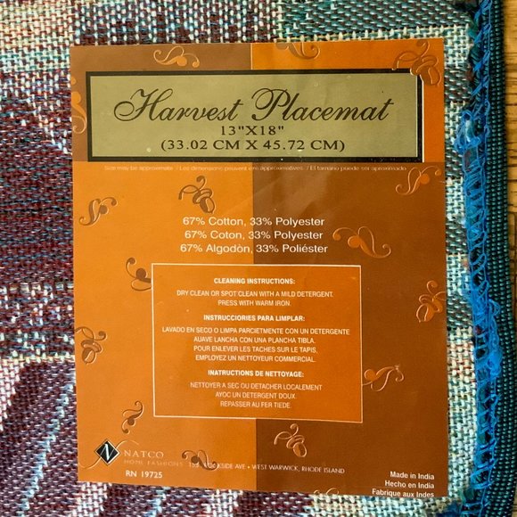 Bless Our Home Tapestry Placemats Set of 4 NWT - Picture 2 of 2